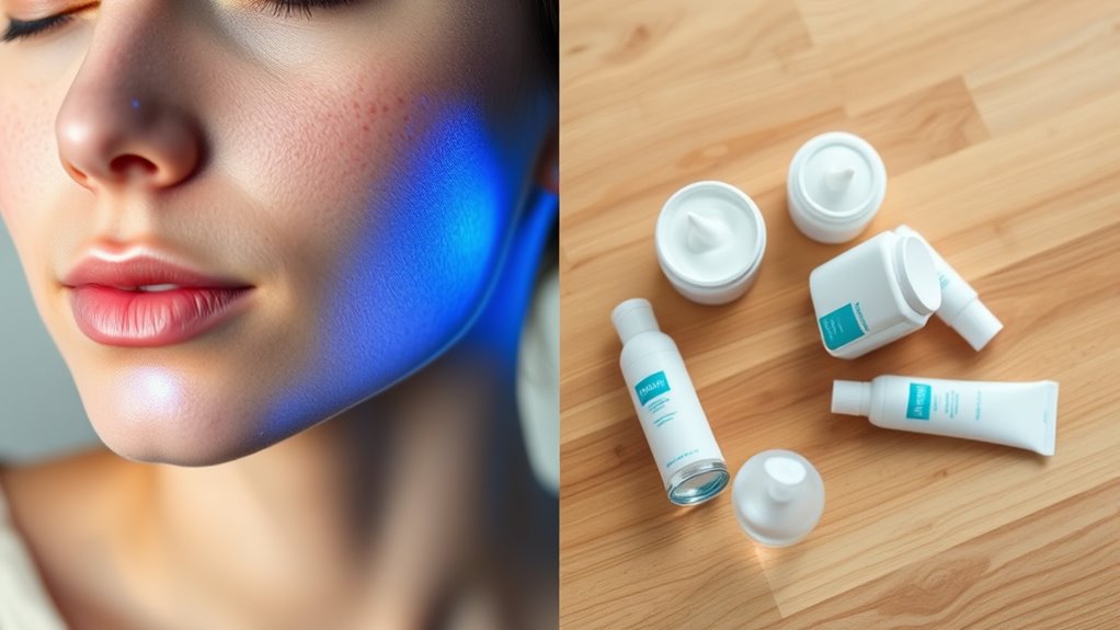 blue light reduces acne
