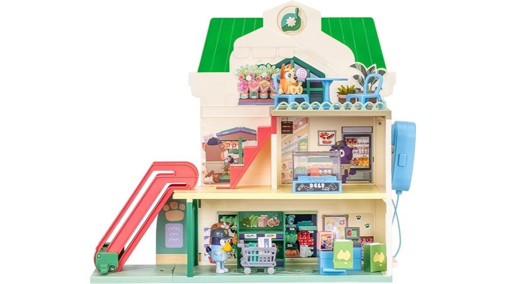bluey grocery playset with escalator