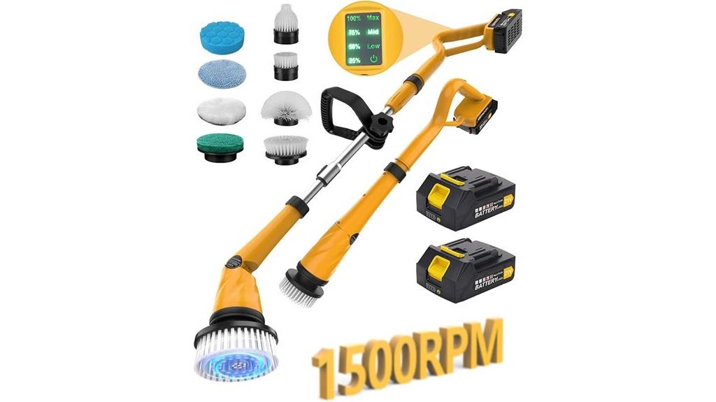 electric scrubber with dual batteries