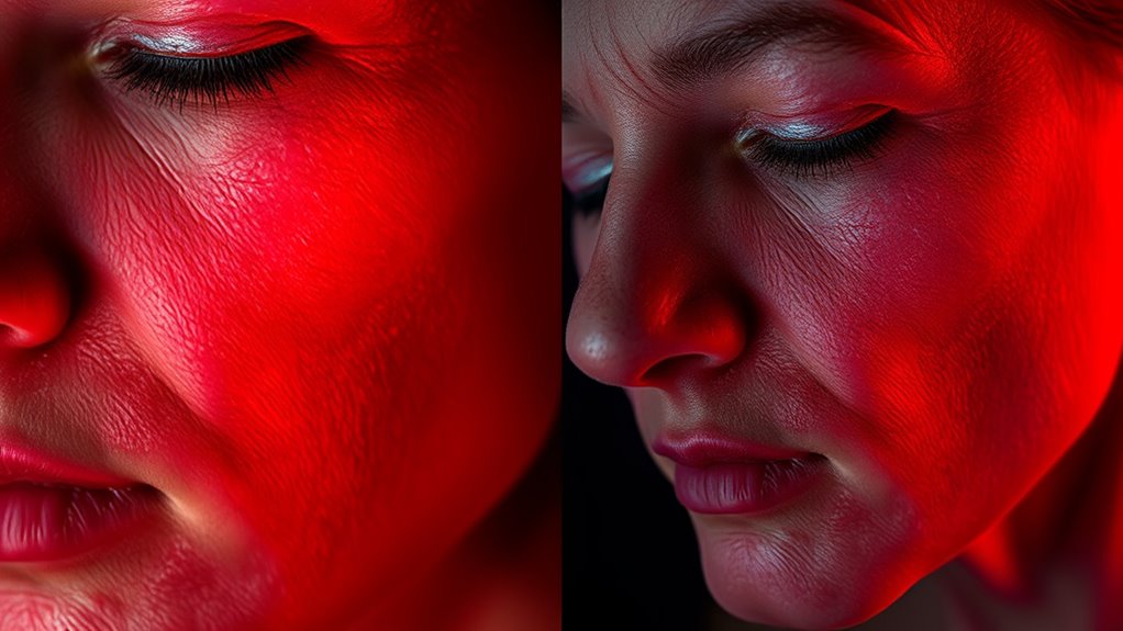 red and infrared penetration