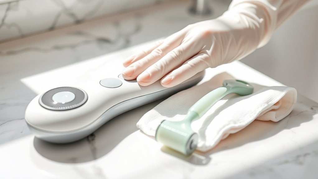 sanitize beauty devices regularly