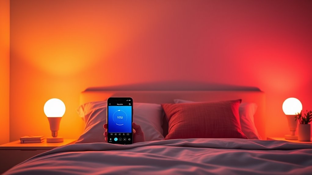 warm evening lighting promotes sleep