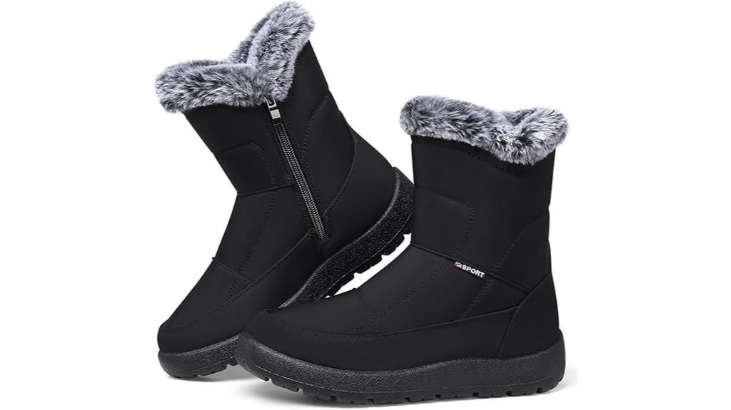 waterproof fur lined snow boots