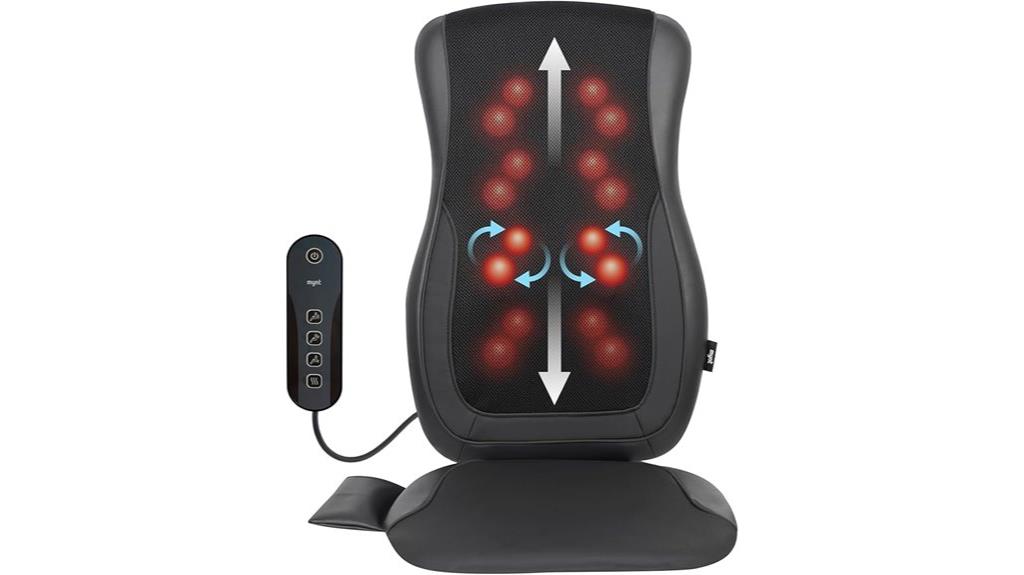 black massage chair pad