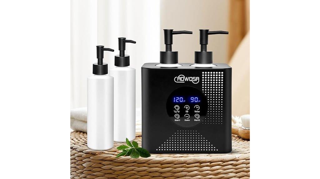 dual bottle massage oil warmer