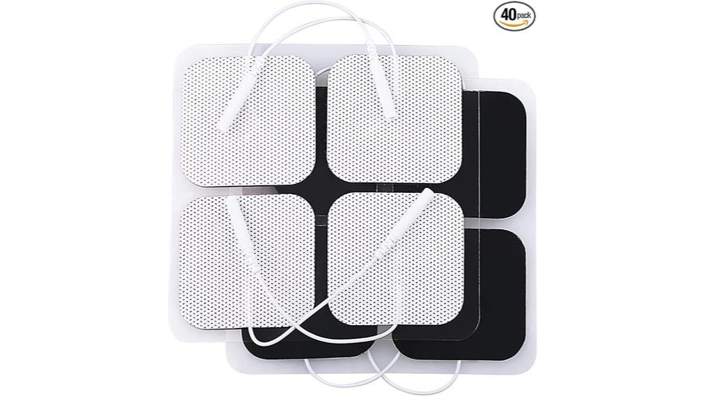 forty 2x2 inch electrodes