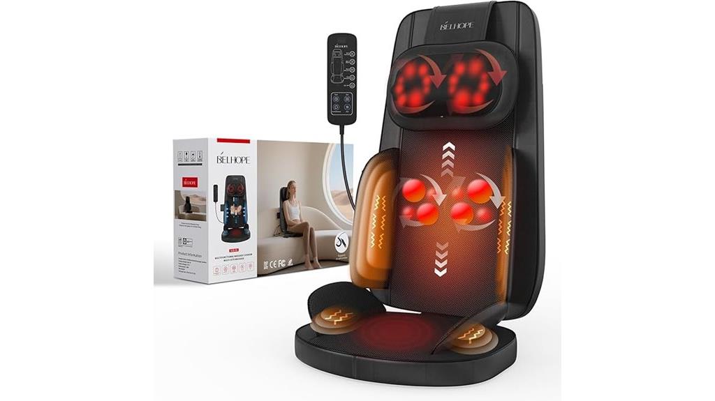 heat enabled shiatsu massager