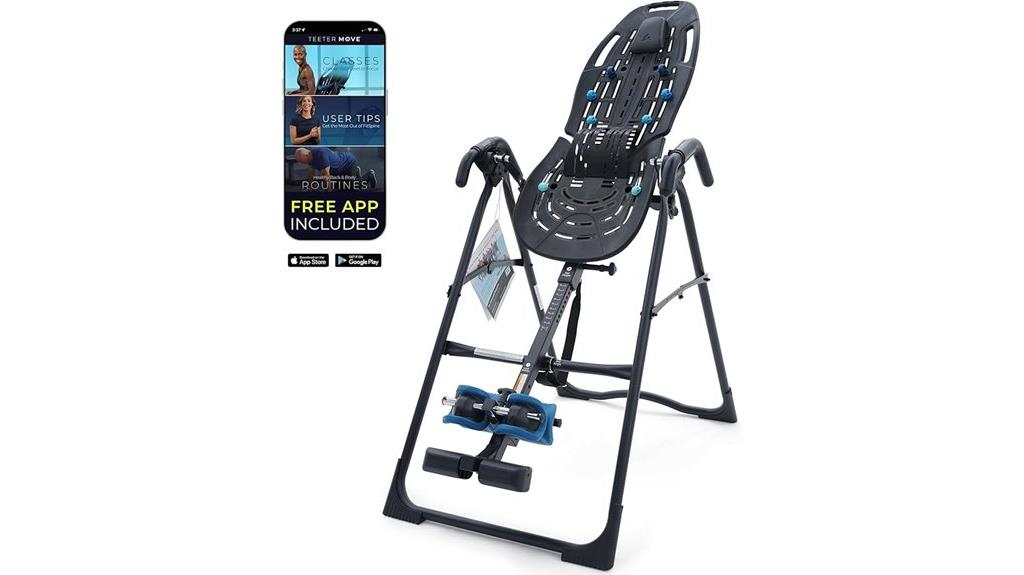 inversion table with accessories