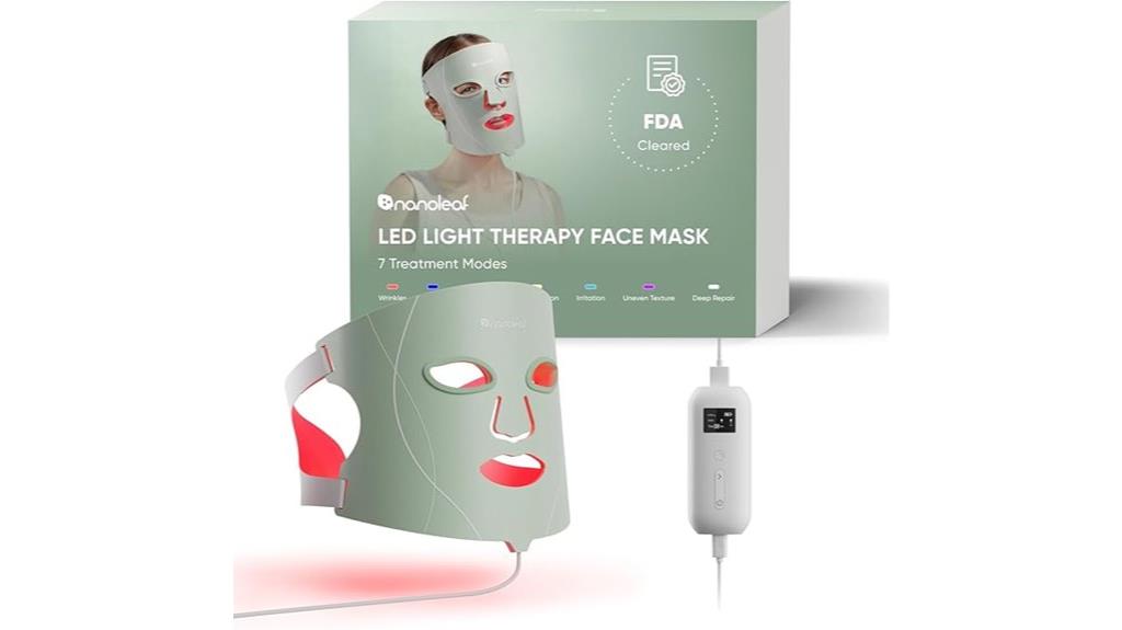 led face mask with light therapy