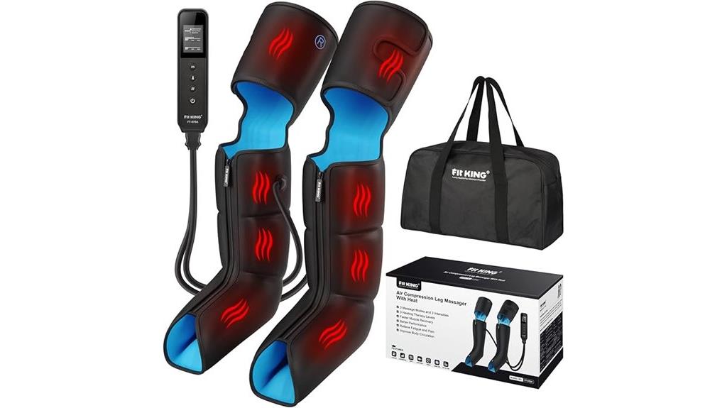 leg compression massager with heat