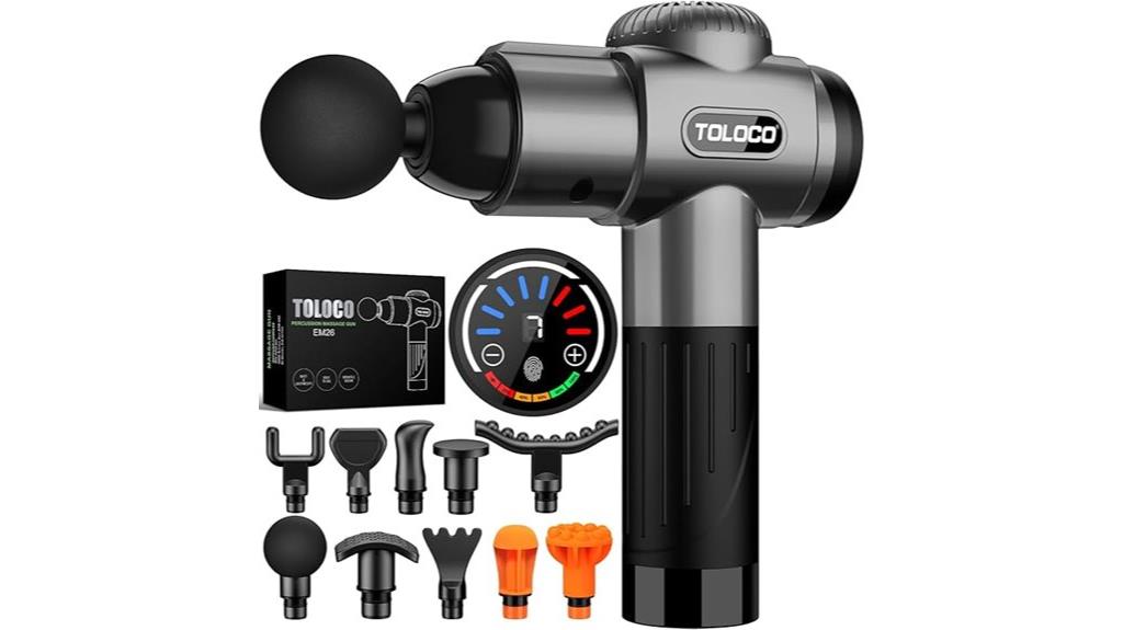 massage gun with 10 attachments