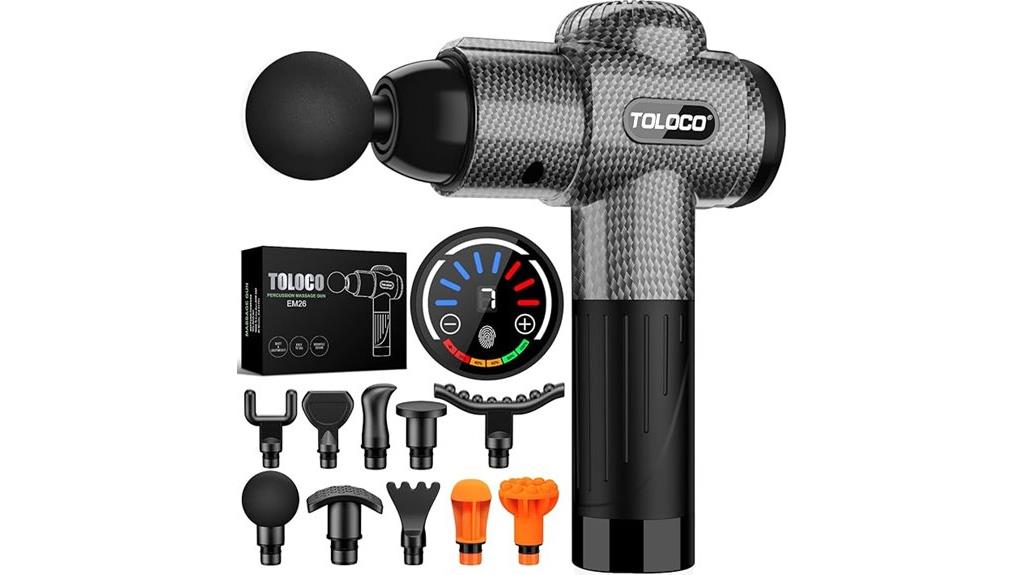 massage gun with 10 heads