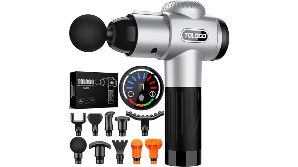 massage gun with multiple heads