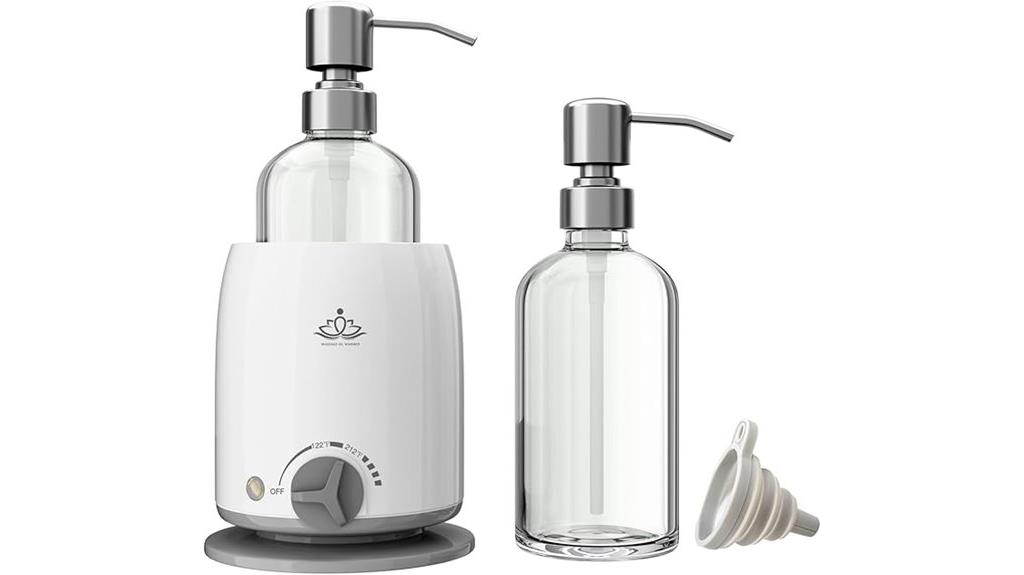 massage oil glass dispenser