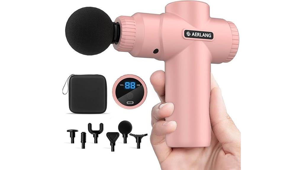 pink portable massage gun