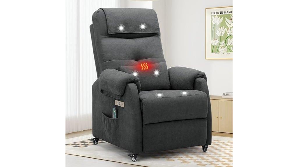 reclining massage heat chair