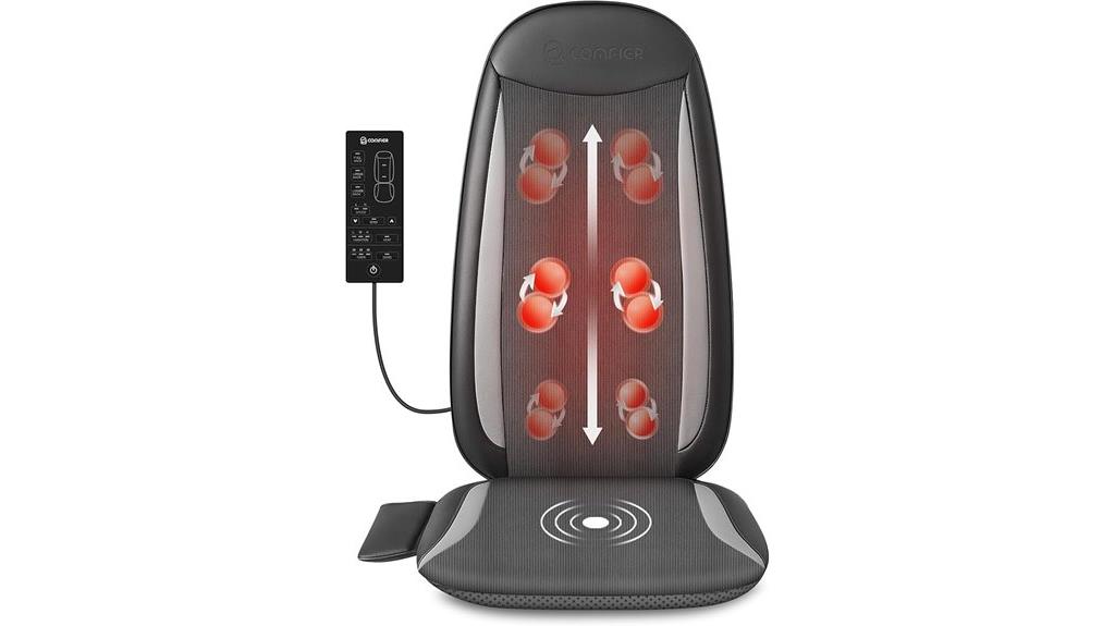 shiatsu back massager with heat