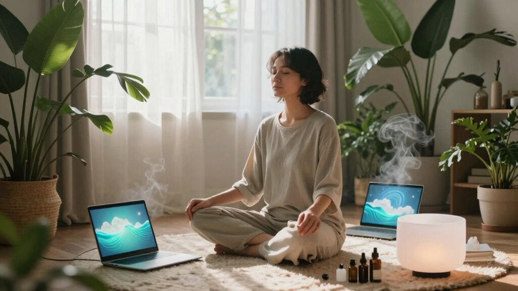 intentional breathing with technology