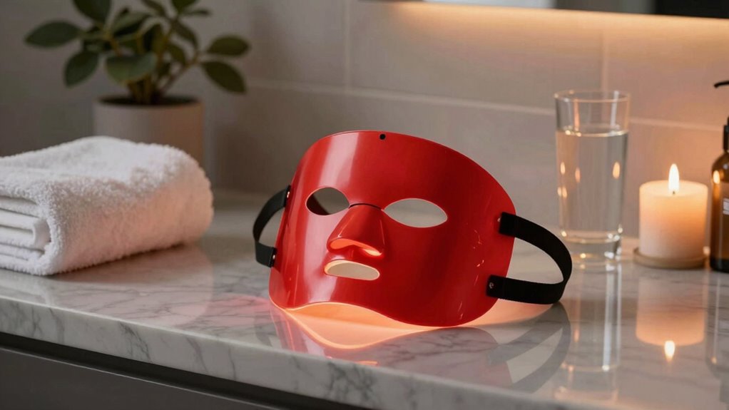 red light mask relaxation routine
