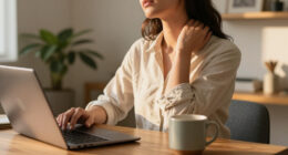 Three Of The Best Exercises For Tech Neck—and You Can Do Them All At Your Desk